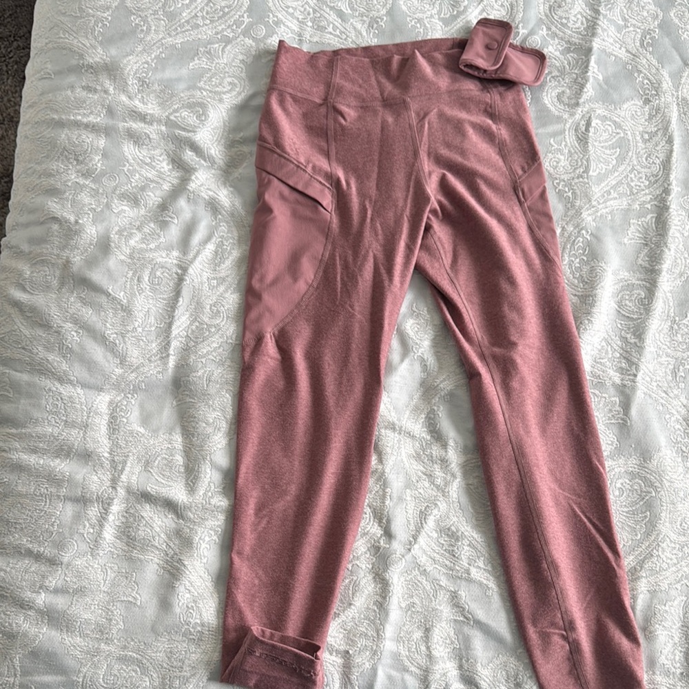 Pink High-Waisted Leggings